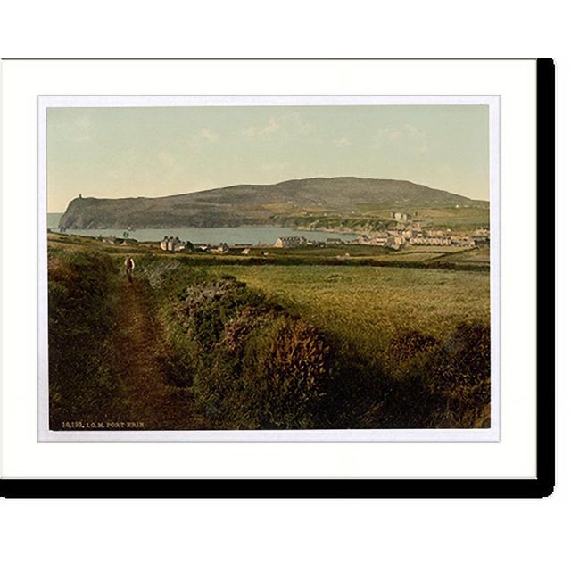 Historic Print, Port Erin general view Isle of Man England, 16" x 20