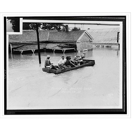 Historic Print, Portable barber shop, Melville, La., 18" x 24"