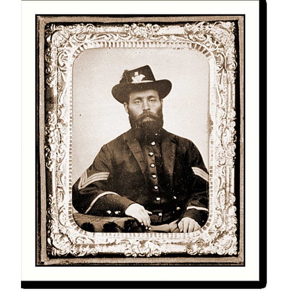 Historic Print, Portrait of Sgt. Joseph E. Averill Company K 6th Vermont Infantry U.S.A., 18" x 24"