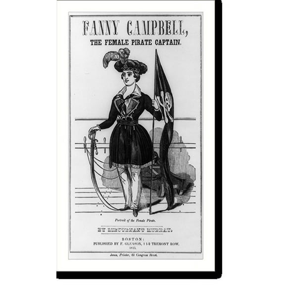 Historic Print, Portrait of the female pitrate, 16" x 20"
