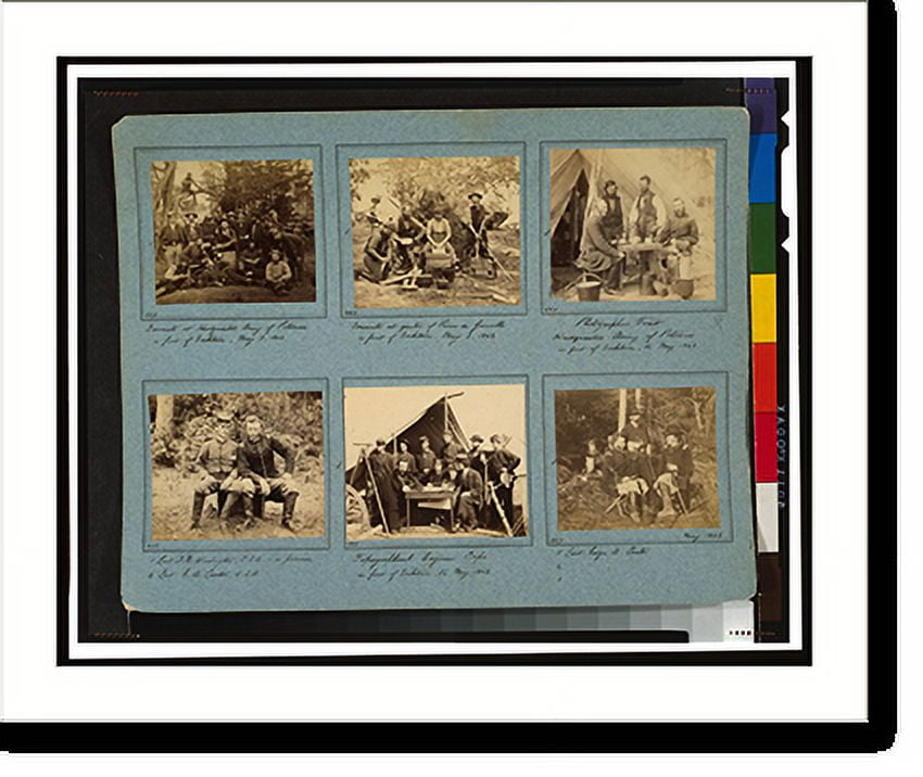 Historic Print, [Portrait photographs of soldiers and servants from