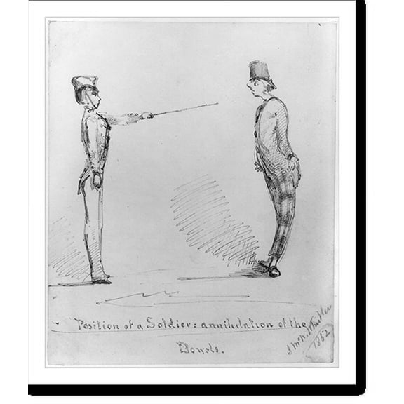 Historic Print, Position of a soldier: annihilation of the bowels - 2, 18" x 24"