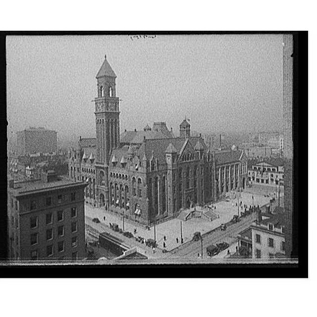 Historic Print, [Post Office, Detroit, Mich.], 16" x 20"
