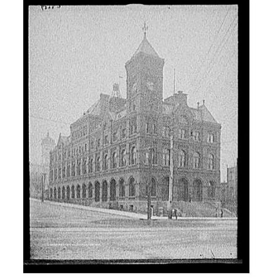 Historic Print, Post Office, Montgomery, Ala., 16" x 20"