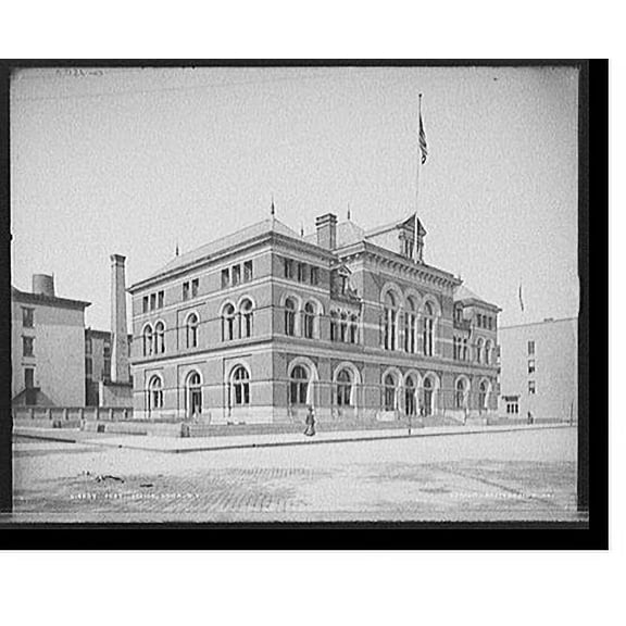 Historic Print, Post Office, Utica, N.Y., 16" x 20"