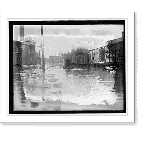 Historic Print, Potomac flood & ice - 5, 16" x 20"