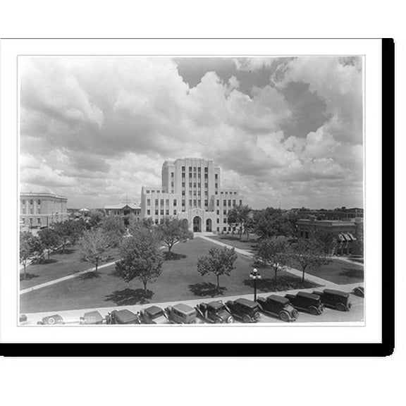 Historic Print, Potter county courthouse, Amarillo, Texas - 2, 18" x 24"