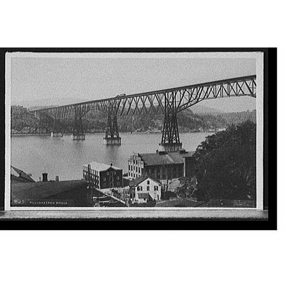 Historic Print, Poughkeepsie bridge, 16" x 20"
