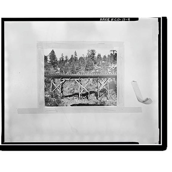 Historic Print, Power Flume No. 1, Tacoma vicinity, La Plata County, CO - 9, 16" x 20"