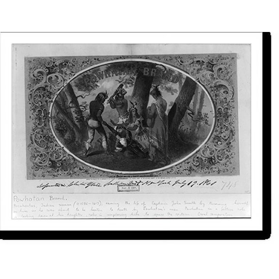 Historic Print, Powhatan brand.lith. of Sarony, Major & Knapp., 16" x 20"