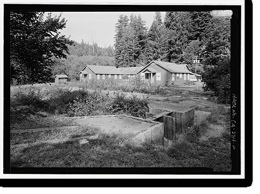 Historic Print, Prairie Creek Fish Hatchery, Hwy. 101, Orick, Humboldt