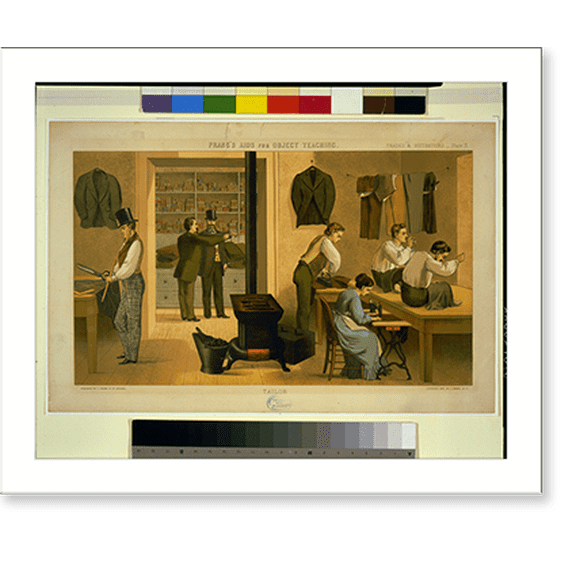 Historic Print, Prang's aids for object teaching. Tailor, 18" x 24"