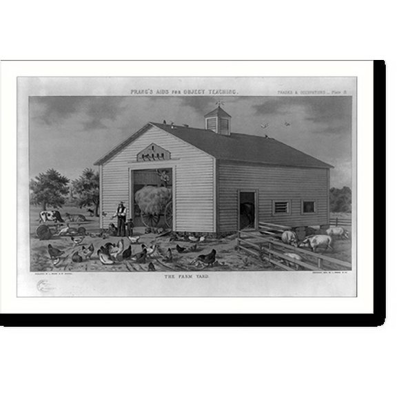 Historic Print, Prang's aids for object teaching. The farm yard, 16" x 20"