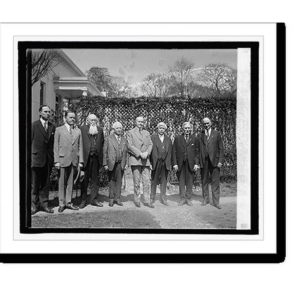 Historic Print, Pres. Coolidge with Veterans of Foreign Wars, 4/18/27, 18" x 24"