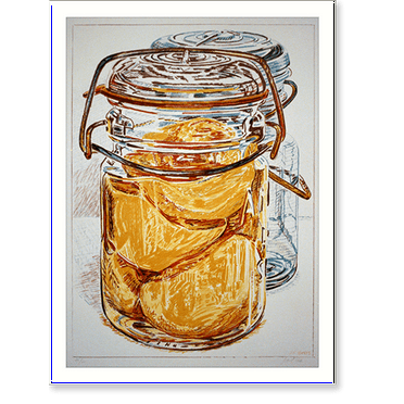 Historic Print, [Preserved peaches].Janet Fish., 16" x 20"