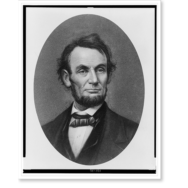 Historic Print, [President Abraham Lincoln, bust portrait in cameo