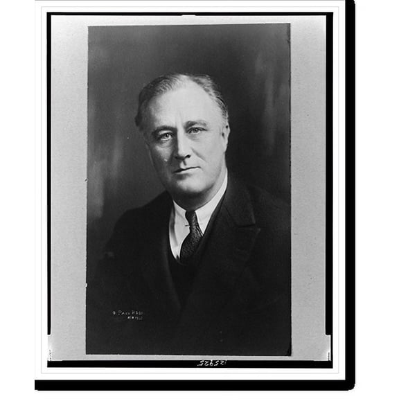Historic Print, [President Franklin D. Roosevelt, bust portrait, facing front], 16" x 20"