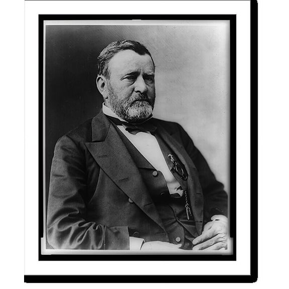 Historic Print, [President Ulysses S. Grant, half-length portrait, seated, facing right], 18" x 24"