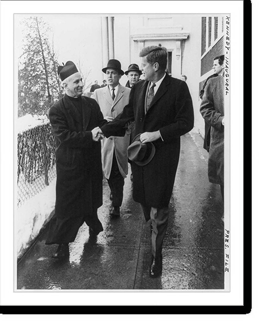 Historic Print, Presidentelect John F. Kennedy shakes hands with