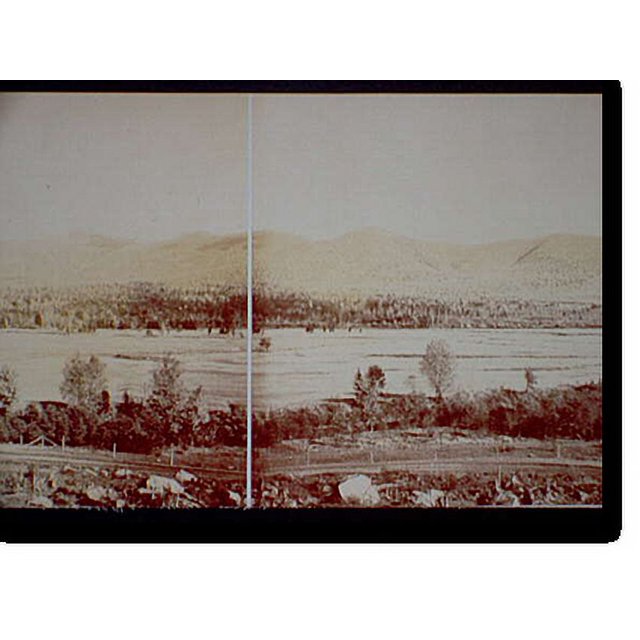Historic Print, Presidential Range and Crawford Notch from Mt. Pleasant