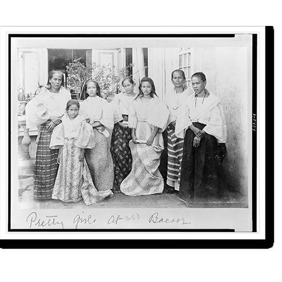 Historic Print, Pretty girls at Bacoor, 16" x 20"