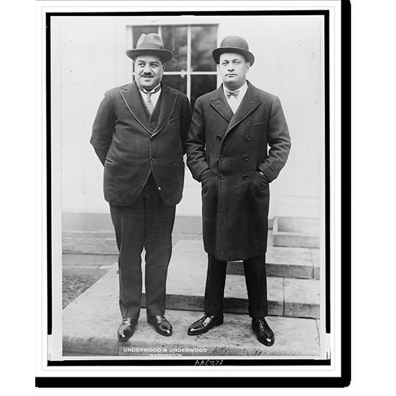 Historic Print, Prince Mohamed Aly Ibrahim, a member of the ruling house of Egypt, photographed at the White House today with the Egyptian Minister Samy Yasuhu.Underwood & Underwood, Wa…16" x 20"