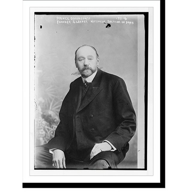 Historic Print, Prince Ouroussoff, seated, Founder and Leader of the