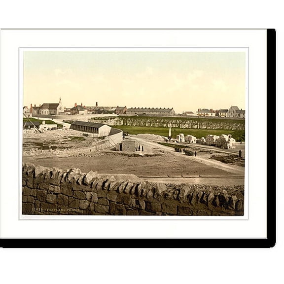 Historic Print, Prison Portland England, 16" x 20"
