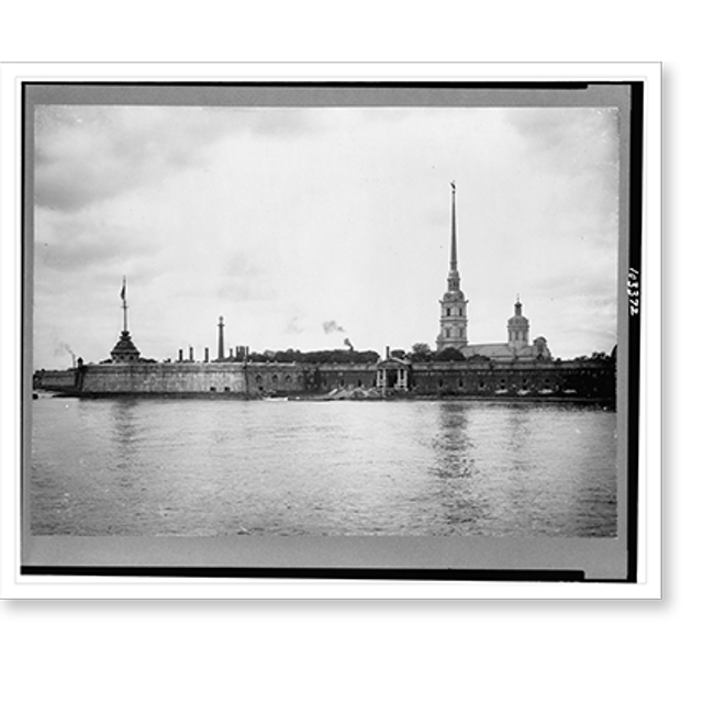 Historic Print, [Prison and fortress of St. Peter and St. Paul, St. Petersburg, Russia], 16" x