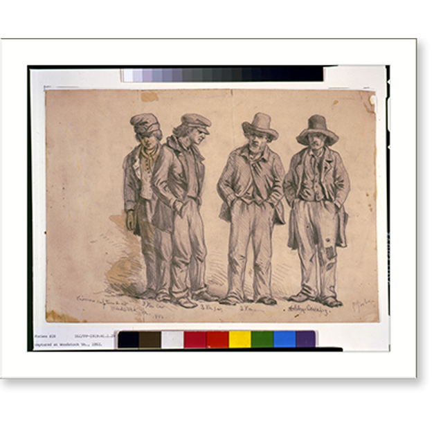 Historic Print, Prisoners captured at Woodstock, Va..E. Forbes. 2, 16