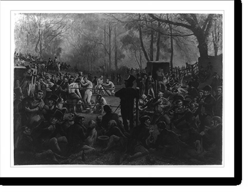 Historic Print, Prize fight and end of deaf Burke Bendigo (William