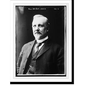 Historic Print, Prof. Wm. Kent, Syracuse, portrait bust, 18" x 24"