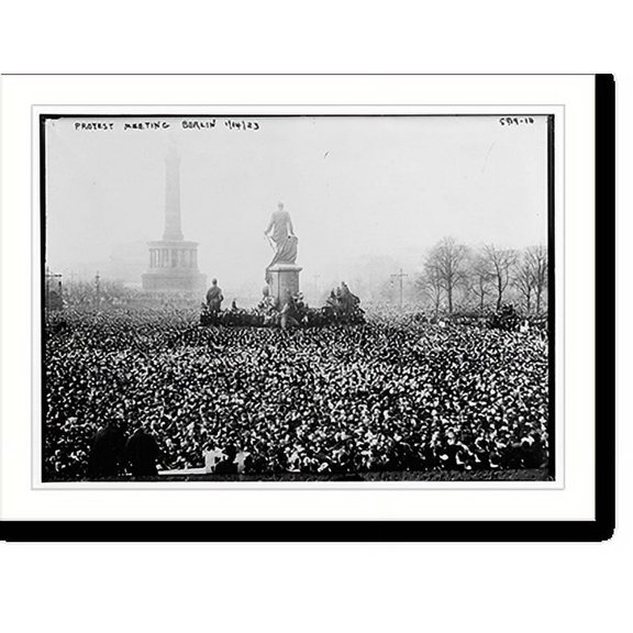 Historic Print, Protest meeting in Berlin, 1923, 18" x 24"