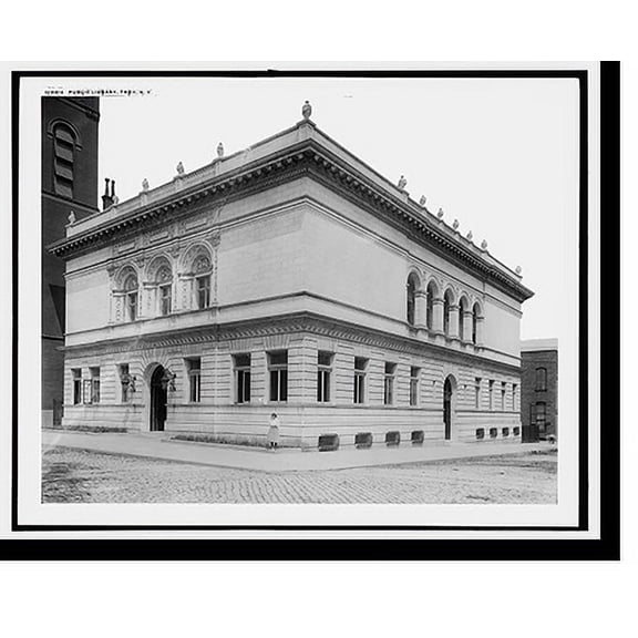 Historic Print, Public Library, Troy, N.Y., 18" x 24"
