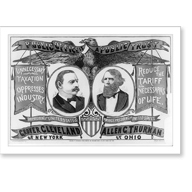 Historic Print, Public Office is a Public Trust. For President, Grover Cleveland, For Vice