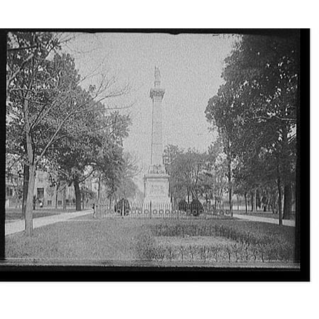 Historic Print, [Pulaski Monument and Monterey Square, Savannah, Ga.], 18" x 24"