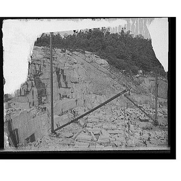 Historic Print, [Quarrying granite, New England Granite Quarry, Concord, N.H.] - 2, 16" x 20"