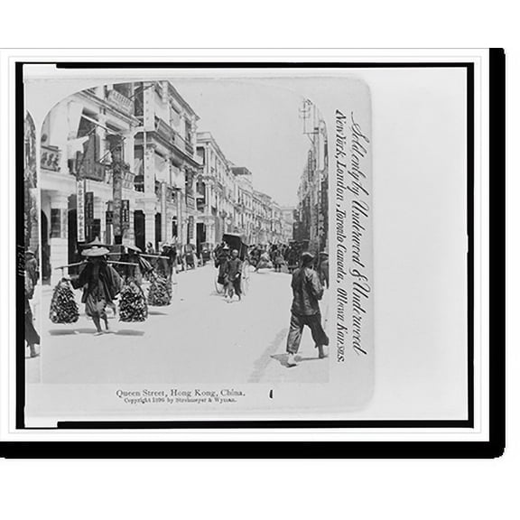 Historic Print, Queen Street, Hong Kong, China - 2, 16" x 20"