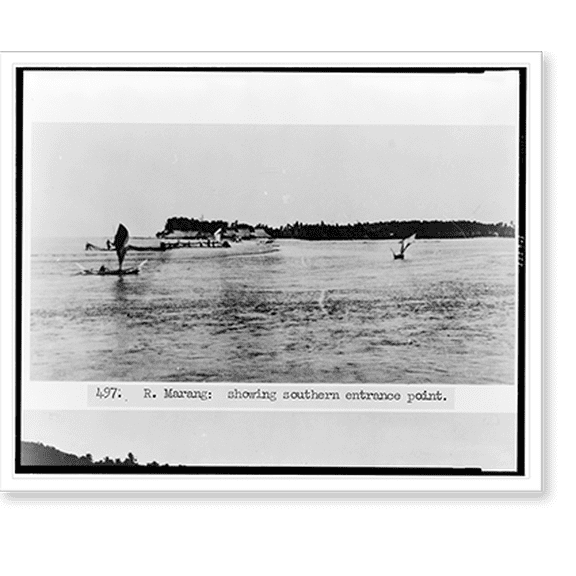 Historic Print, R. Marang: showing southern entrance point, 16" x 20"