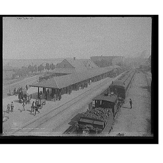 Historic Print, R.R. station, Petoskey, Mich., 16" x 20"