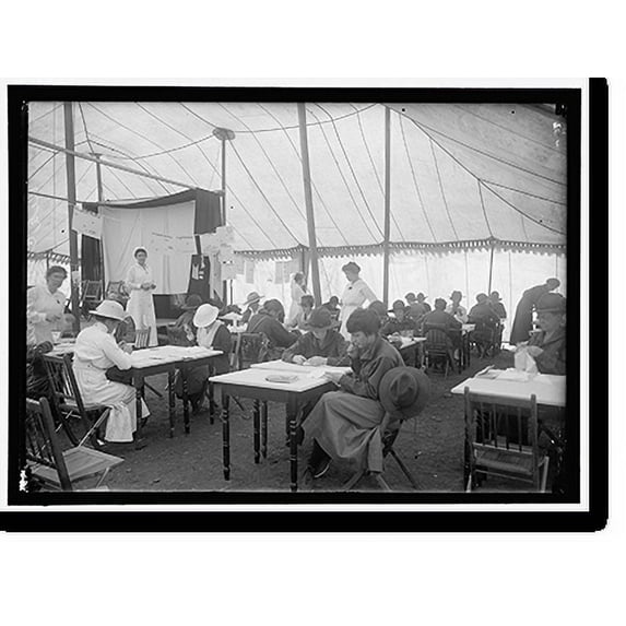 Historic Print, RED CROSS, AMERICAN. WOMEN'S NATIONAL SERVICE SCHOOL; RED CROSS INSTRUCTIONS IN CARE OF SICK. BANDAGING, 18" x 24"