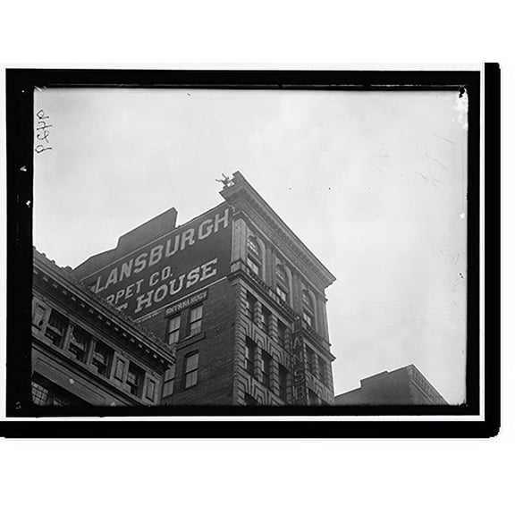Historic Print, REYNOLDS, J., PERFORMING ACROBATIC AND BALANCING ACTS ON HIGH CORNICE ABOVE 9TH STREET, N.W. - 2, 16" x 20"