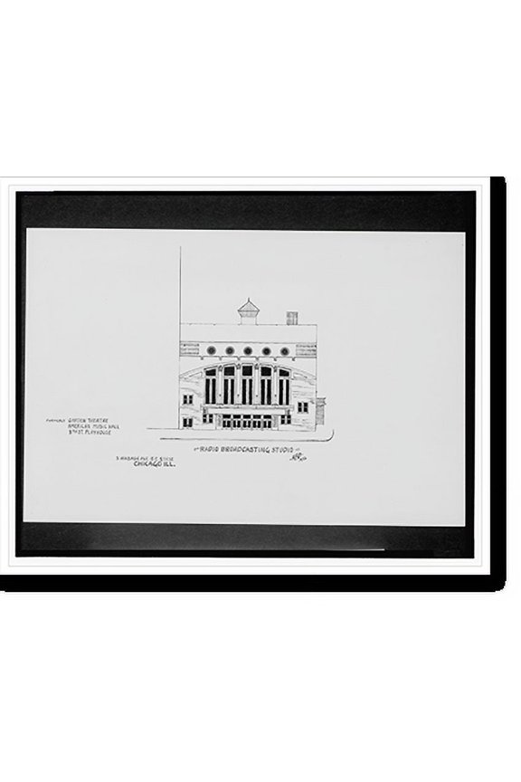 Historic Print, [Radio Broadcasting Studio, South Wabash Ave. and East 8th St., Chicago, Illinois].AFD 1936., 16" x 20"