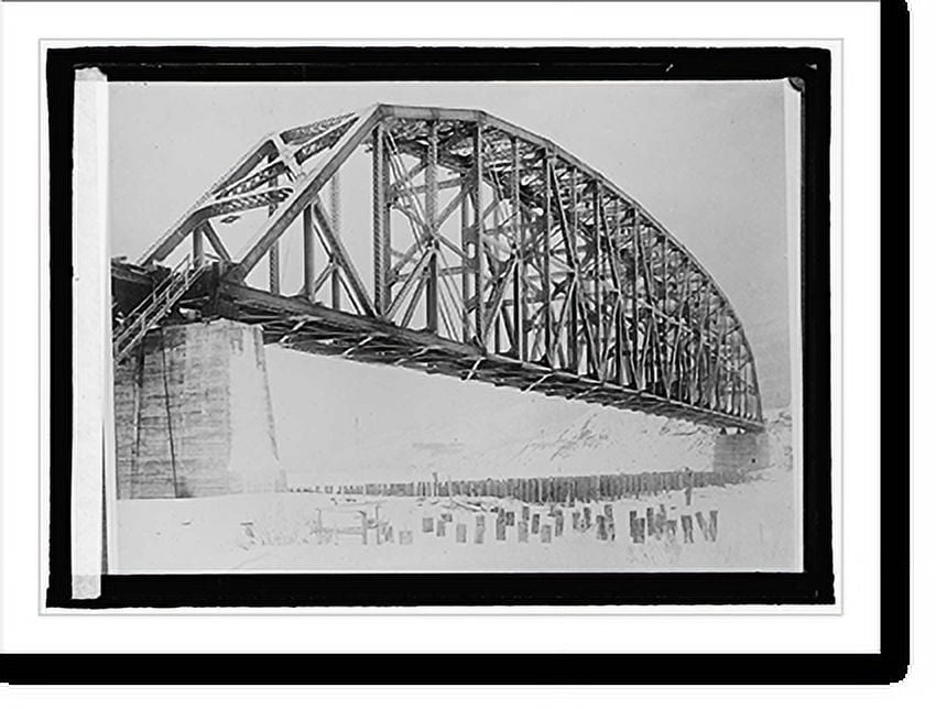 Historic Print, Railroad bridge over Tanana[?] River, 6/12/23, 16" x 20