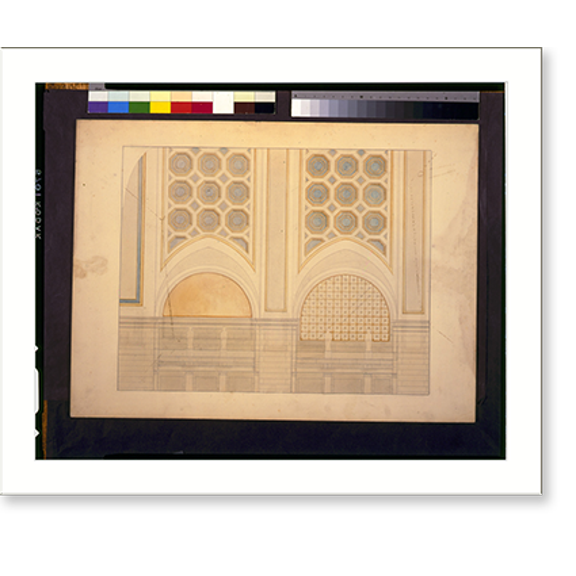 Historic Print, [Railroad station (Union Station"), Massachusetts Avenue, N.E., Washington, D.C. Interior elevation]", 16" x 20"
