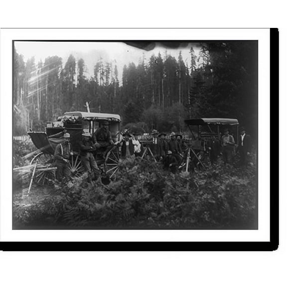 Historic Print, Railroad surveying crew, Grants Pass, [Oregon] to Crescent City, [Calif.], 16" x 20"