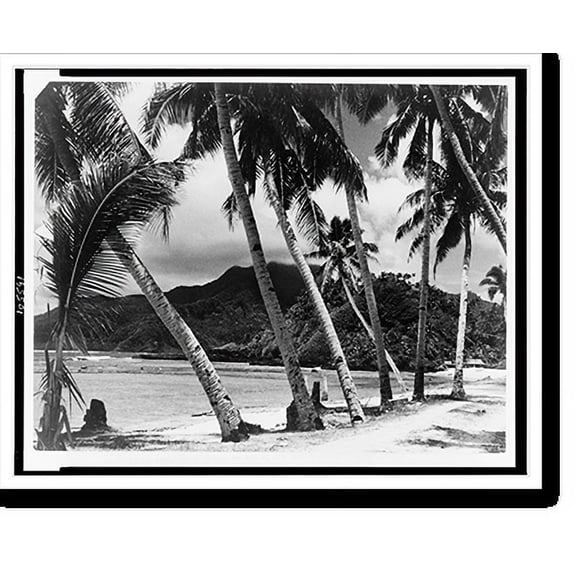 Historic Print, Rain clouds starting to gather on top of the famous mountain Rain Maker" in harbor of Pago Pago, American Samoa", 18" x 24"