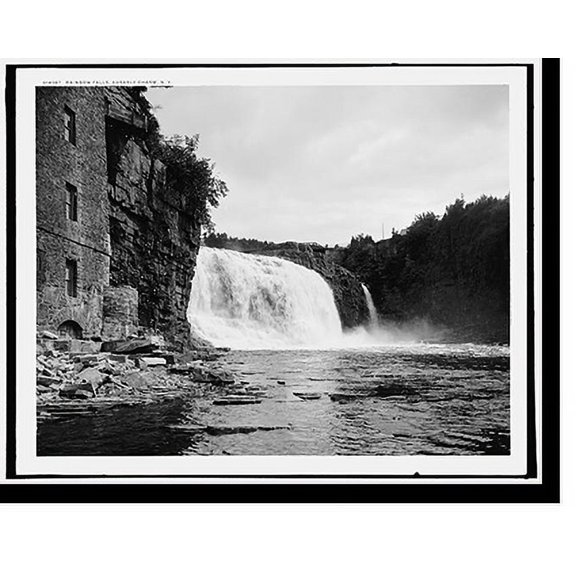 Historic Print, Rainbow Falls, Ausable Chasm, N.Y., 16" x 20"