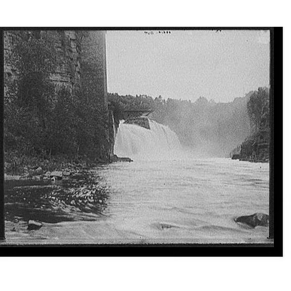 Historic Print, [Rainbow Falls, distant view, Ausable Chasm, N.Y.], 18" x 24"