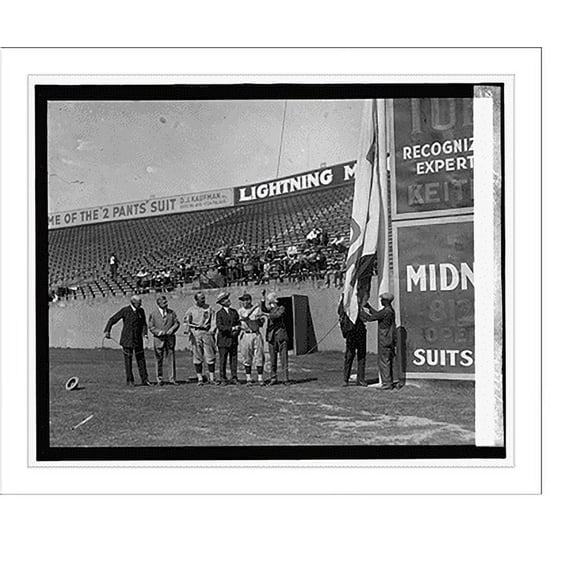 Historic Print, Raising of World Champions flag, 6/11/25, 18" x 24"